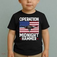 B-2 Stealth Jet Operation Midnight Hammer American Flag Toddler T-Shirt thumb 2