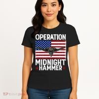 B-2 Stealth Jet Operation Midnight Hammer American Flag Women's T-Shirt thumb 4