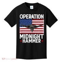 B-2 Stealth Jet Operation Midnight Hammer American Flag Kids T-Shirt thumb 0