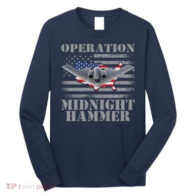 B-2 Stealth Jet Operation Midnight Hammer Long Sleeve Shirt
