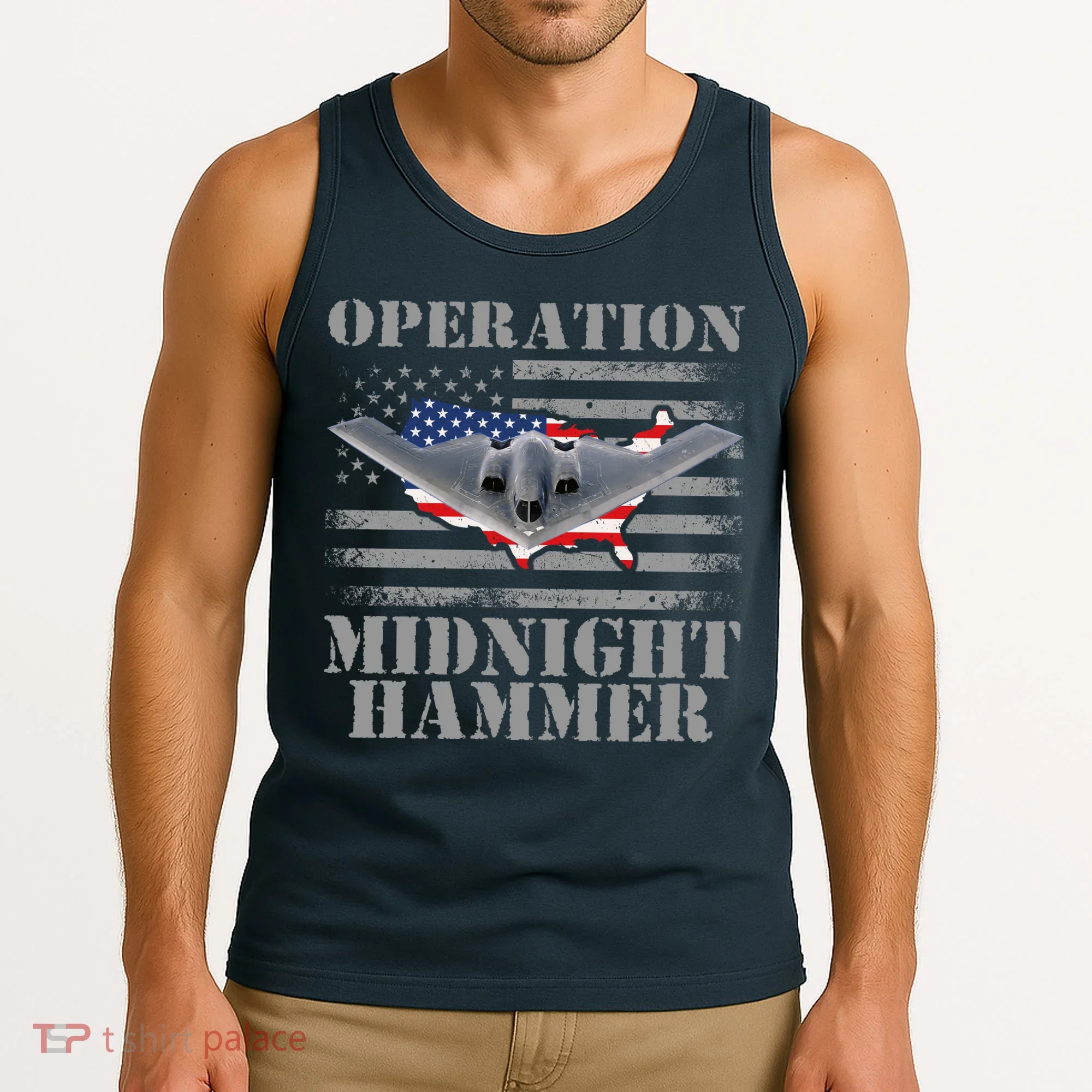 B-2 Stealth Jet Operation Midnight Hammer Tank Top