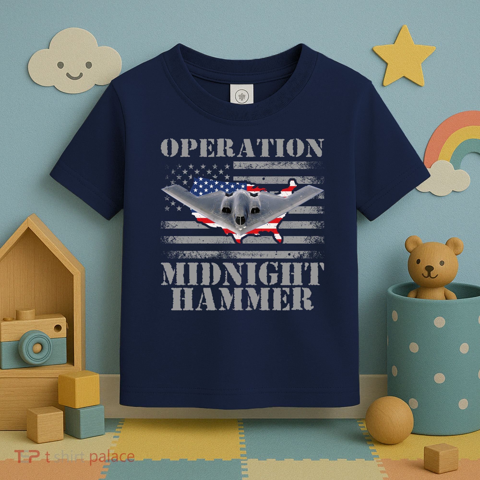B-2 Stealth Jet Operation Midnight Hammer Toddler T-Shirt