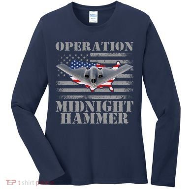 B-2 Stealth Jet Operation Midnight Hammer Women's Long Sleeve Shirt