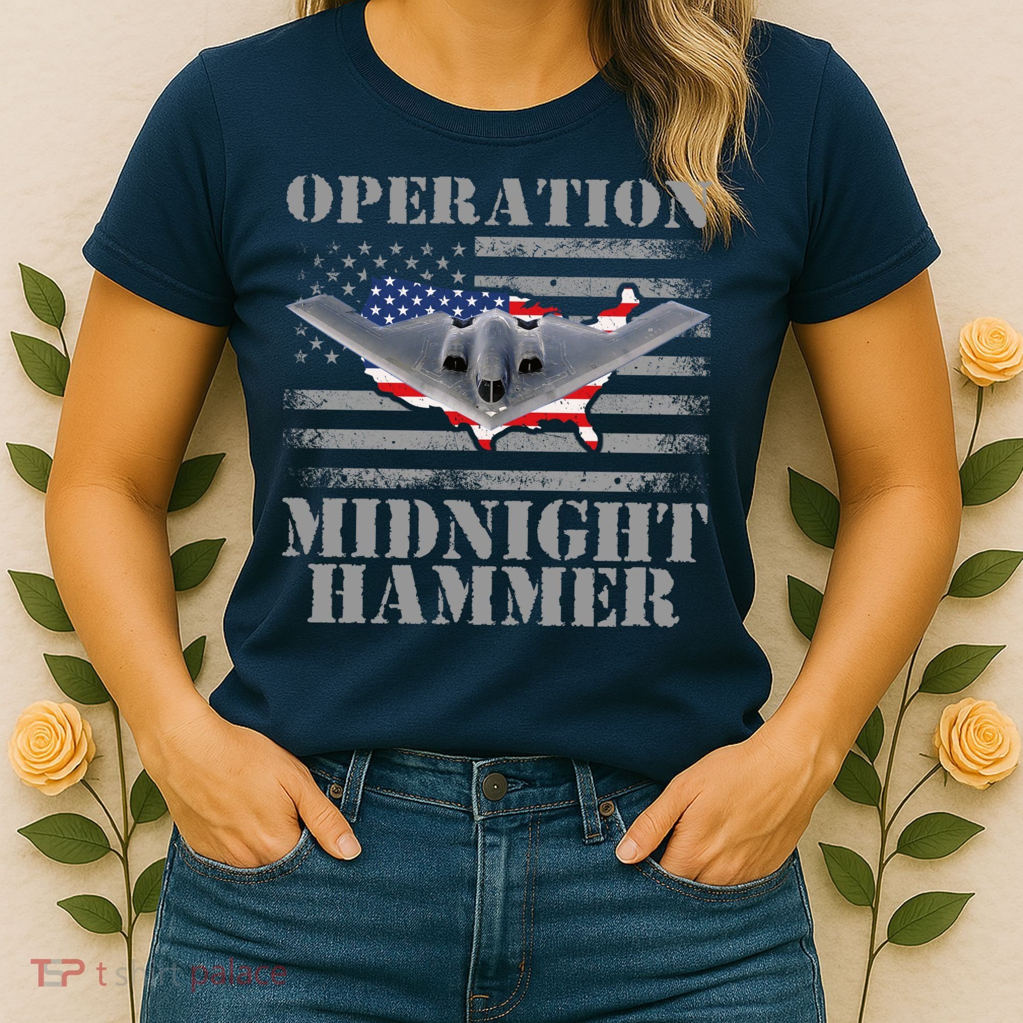 B-2 Stealth Jet Operation Midnight Hammer Women's T-Shirt