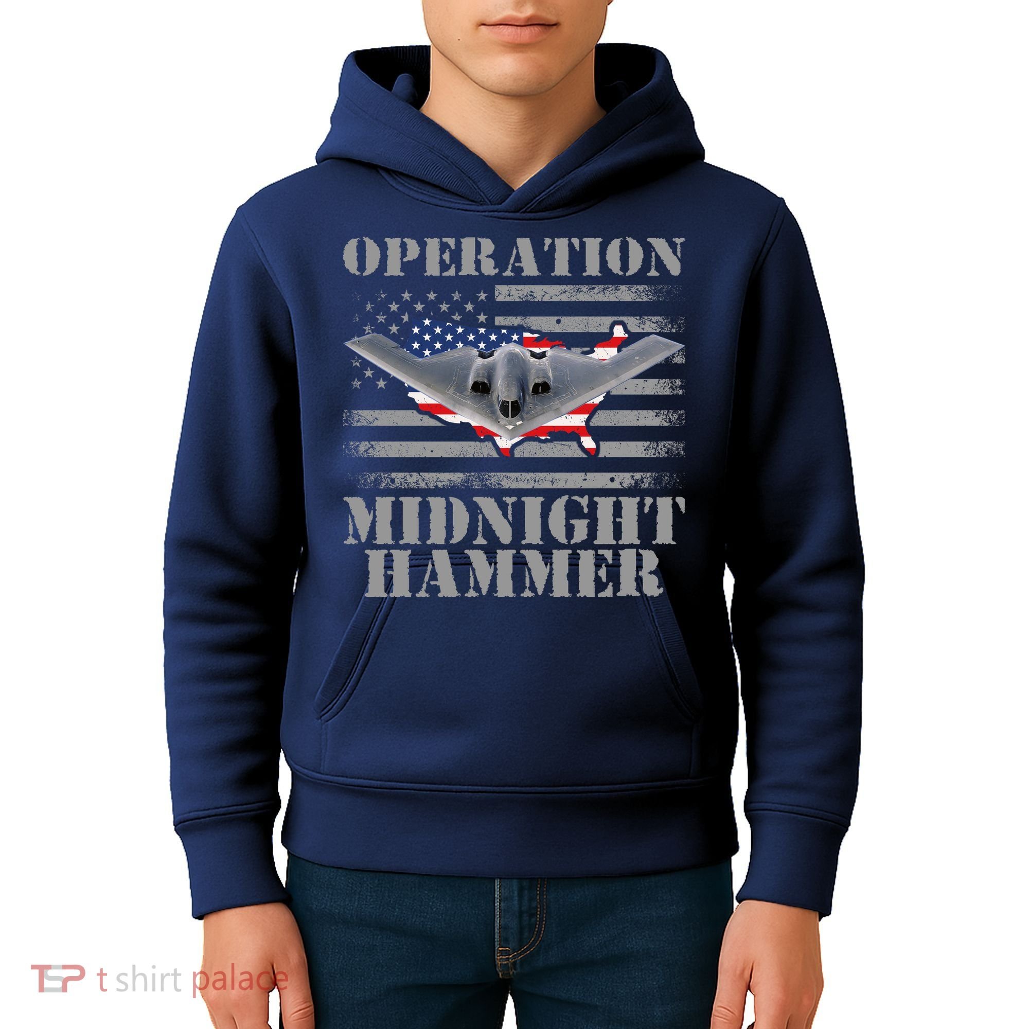 B-2 Stealth Jet Operation Midnight Hammer Kids Hoodie