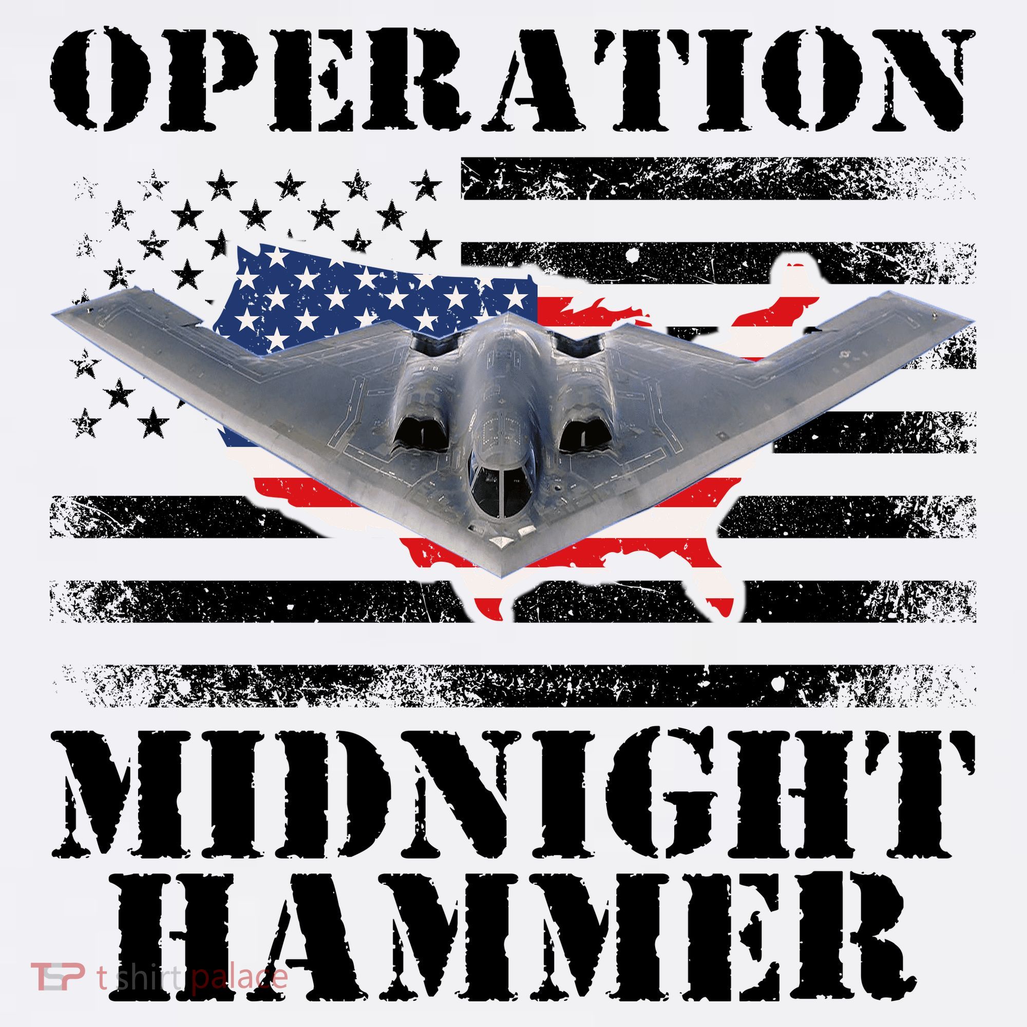 B-2 Stealth Jet Operation Midnight Hammer Comfort Colors Garment-Dyed Hooded Sweatshirt