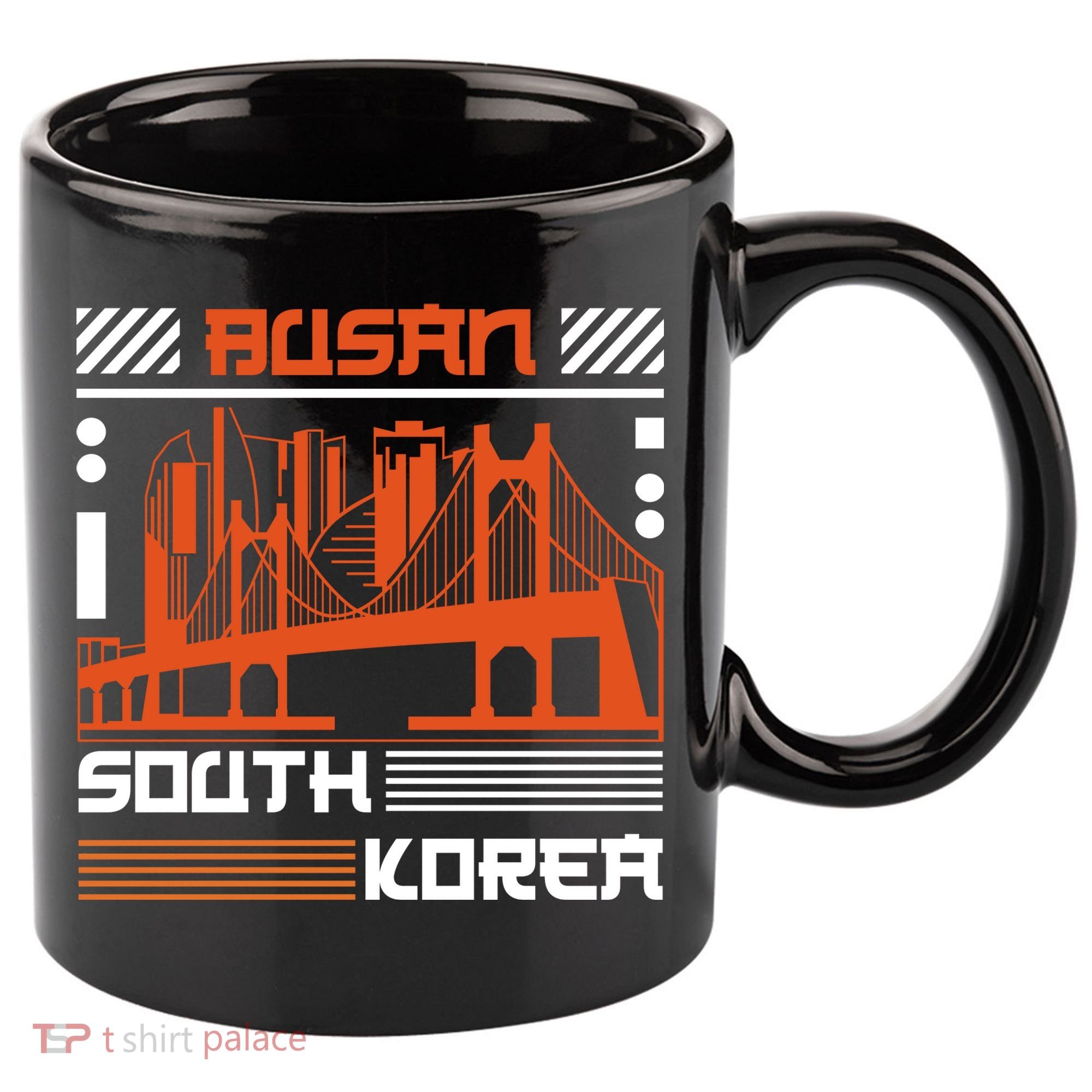 Busan South Korea 11oz C Handle Ceramic Mug