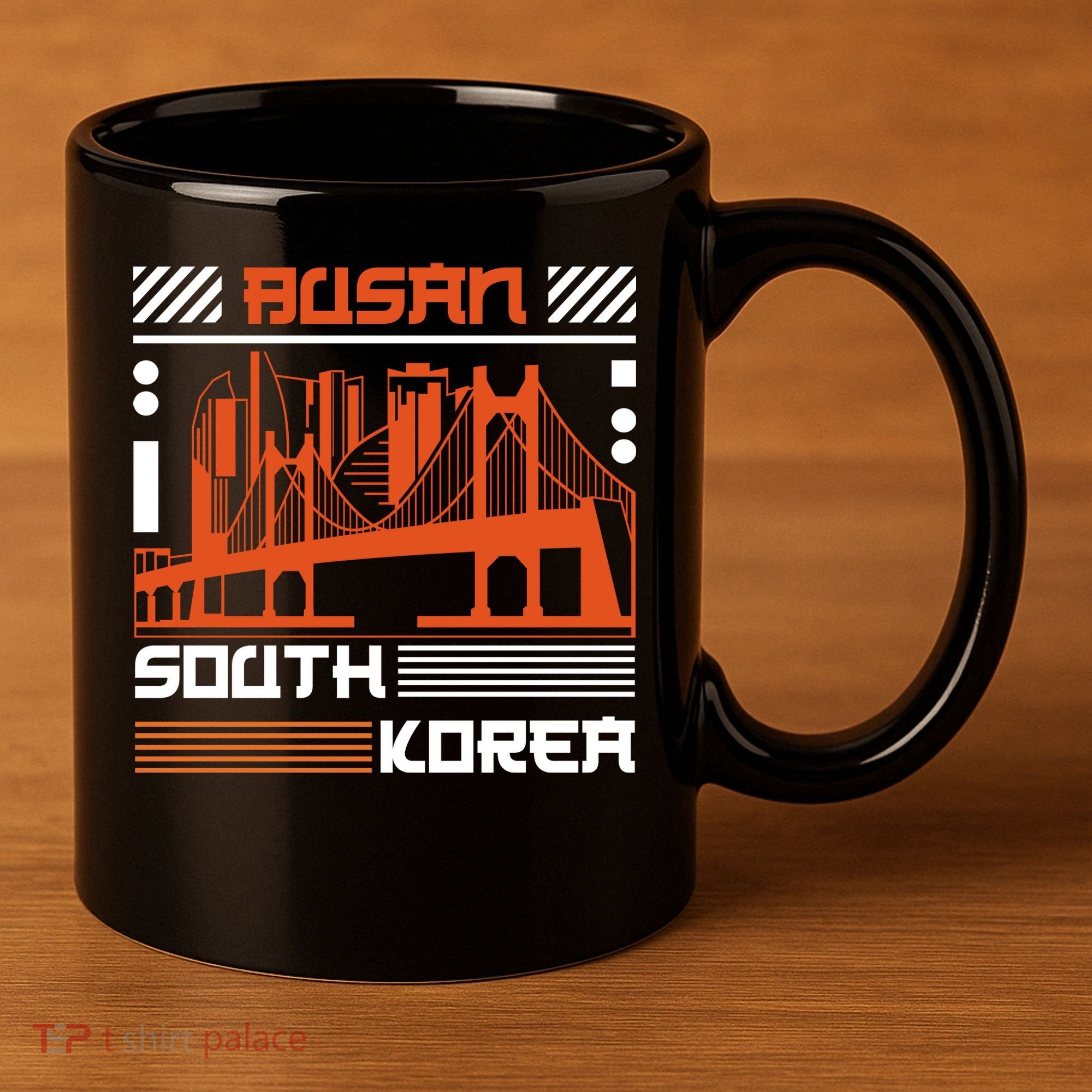 Busan South Korea 11oz C Handle Ceramic Mug