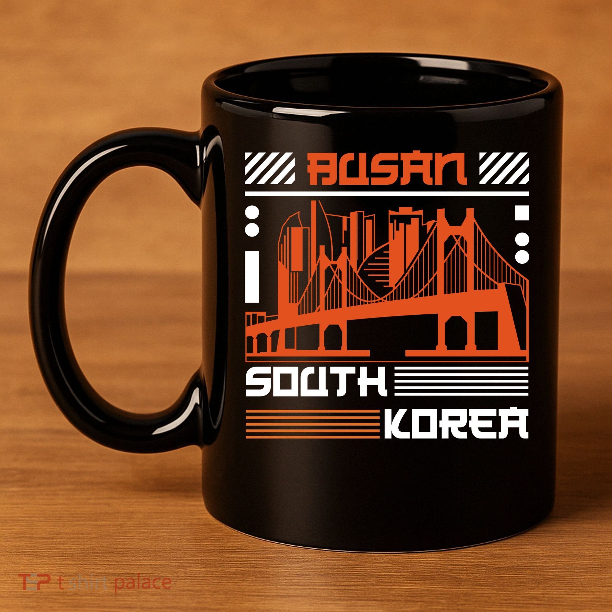 Busan South Korea 11oz C Handle Ceramic Mug