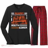 Busan South Korea Women's Long Sleeve Flannel Pajama Set  thumb 0