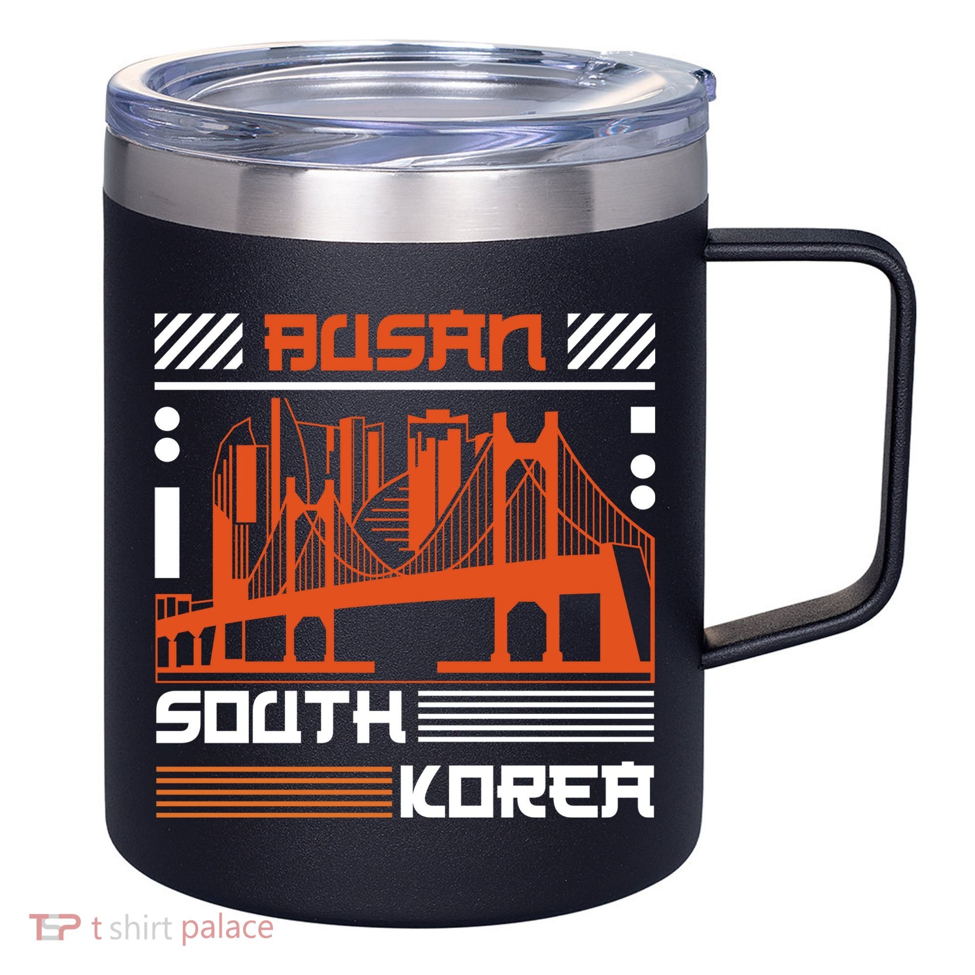 Busan South Korea 12oz Stainless Steel Coffee Mug