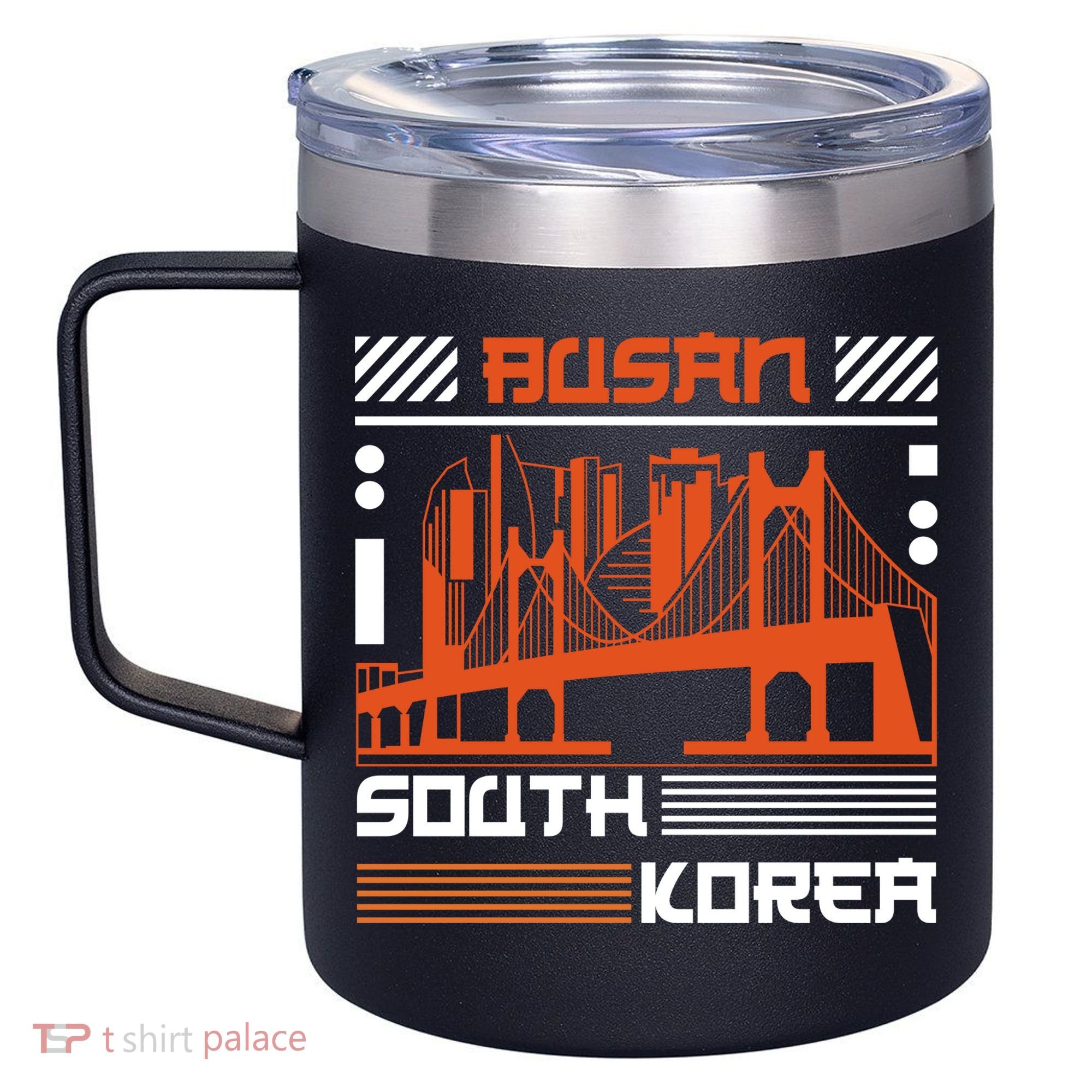 Busan South Korea 12oz Stainless Steel Coffee Mug