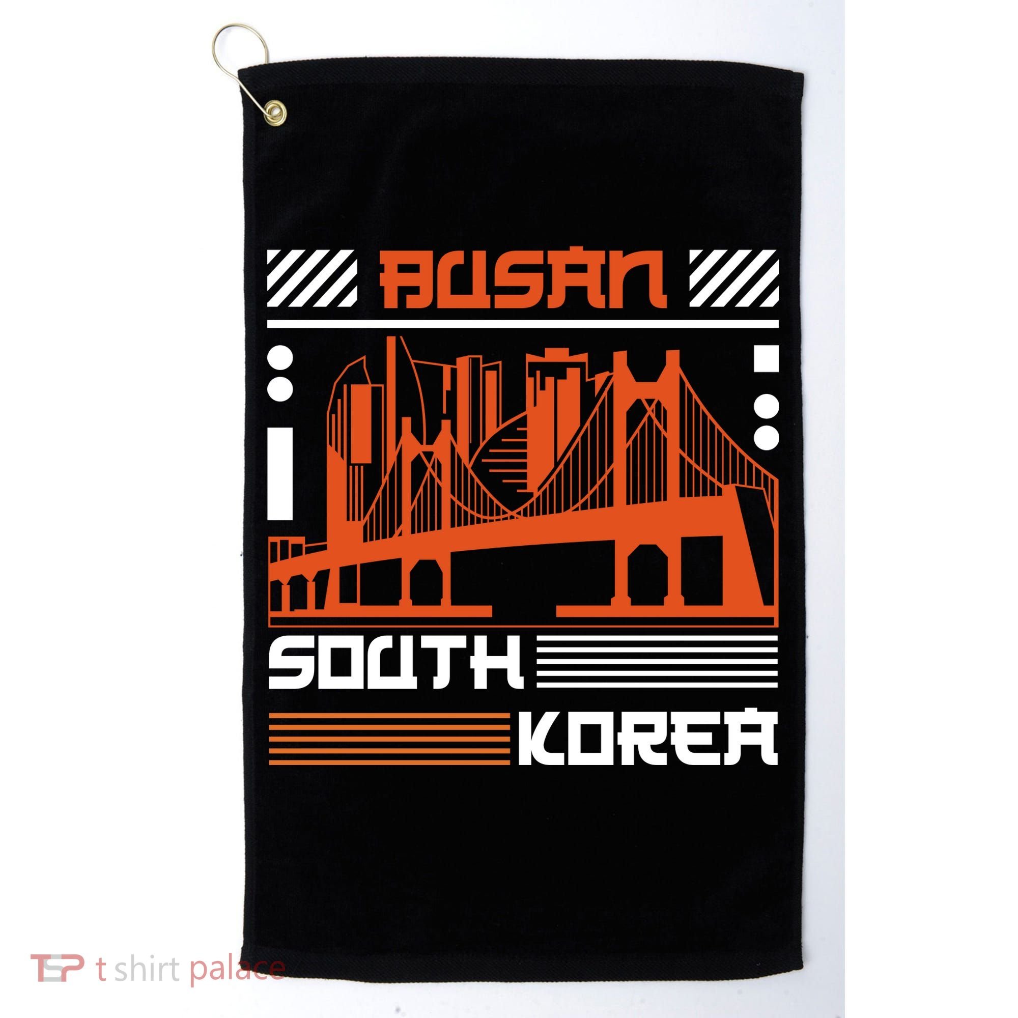 Busan South Korea Golf Towel