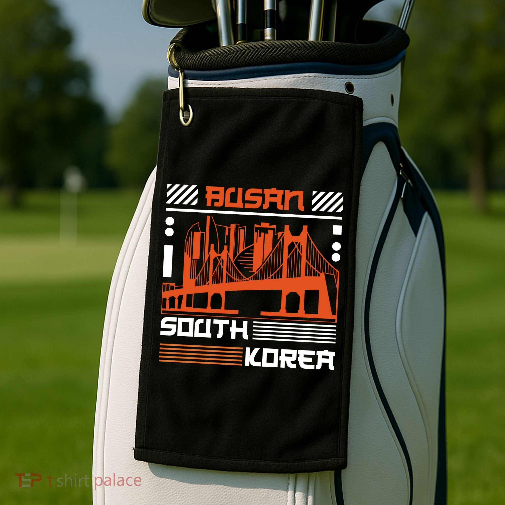 Busan South Korea Golf Towel