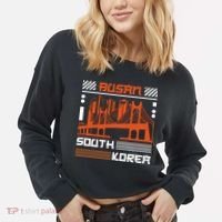 Busan South Korea Cropped Pullover Crew thumb 2