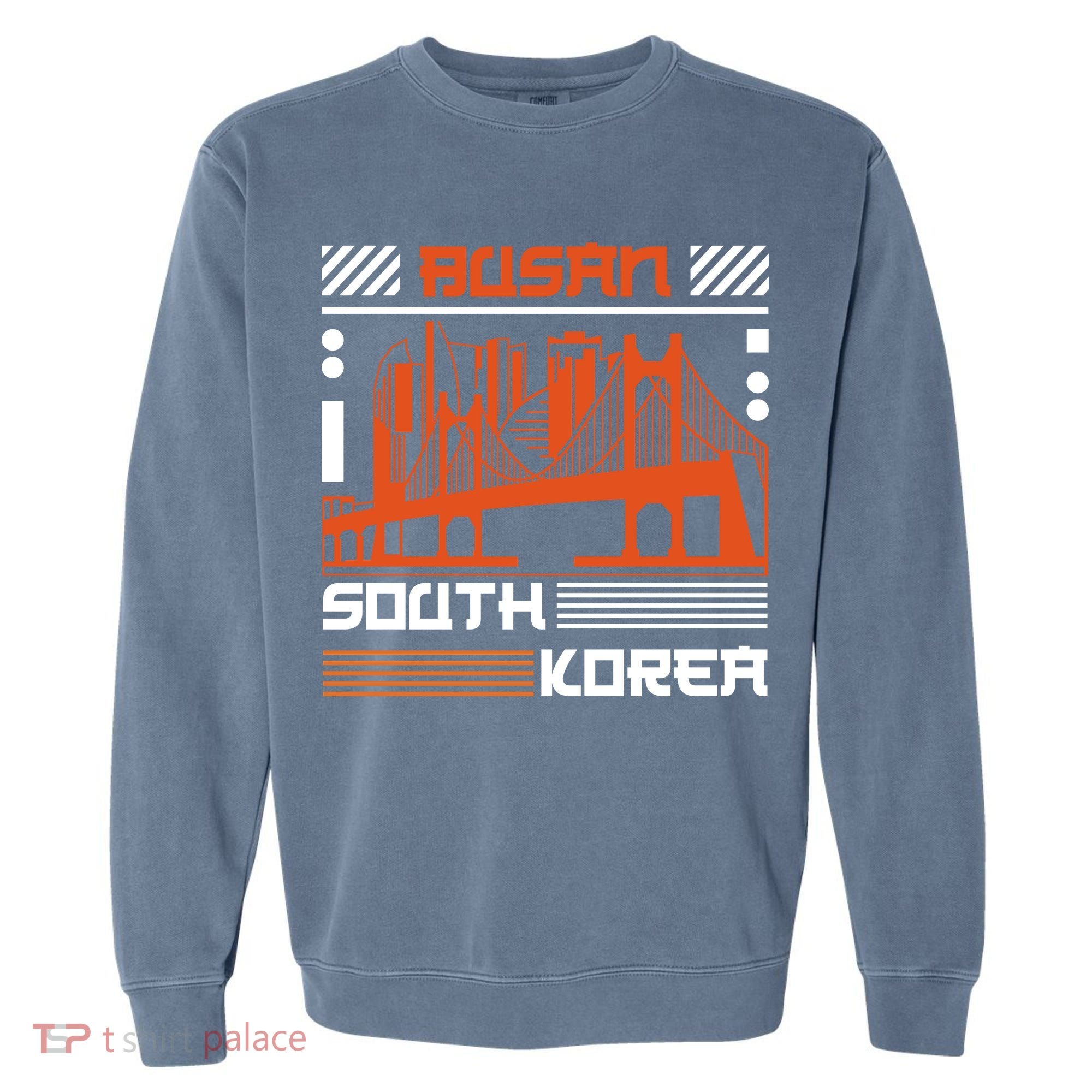 Busan South Korea Garment-Dyed Sweatshirt