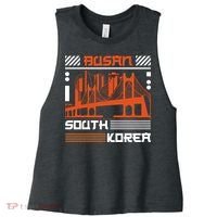 Busan South Korea Women's Racerback Cropped Tank thumb 0