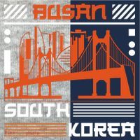 Busan South Korea Kids Colorblock Raglan Jersey thumb 2