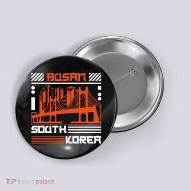 Busan South Korea Button