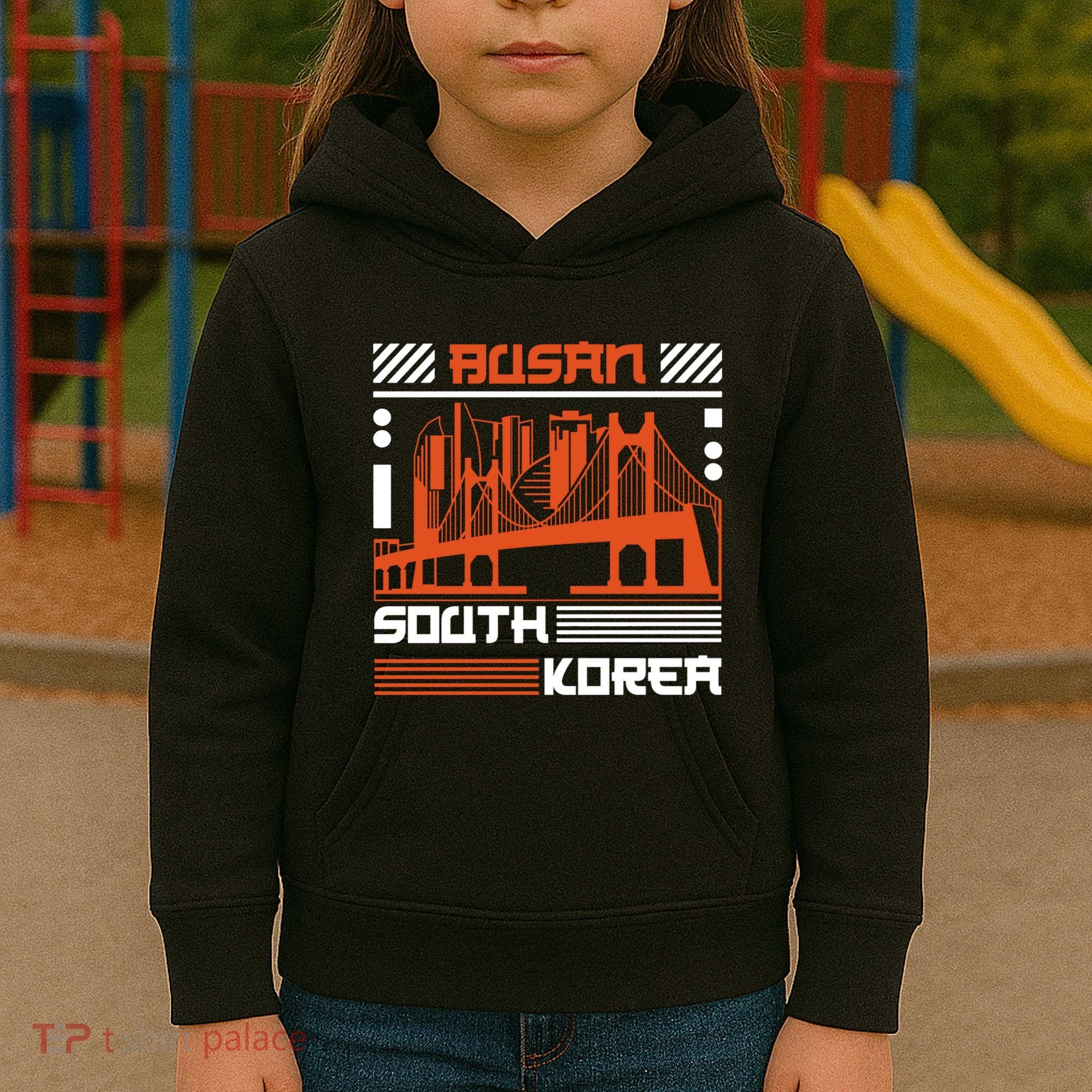 Busan South Korea Kids Hoodie