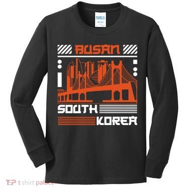 Busan South Korea Kids Long Sleeve Shirt