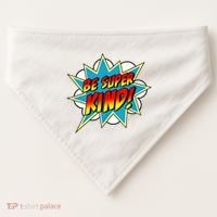 Be Super Kind Kindness Superpower Anti Bullying Comic USA-Made Doggie Bandana thumb 0