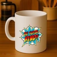 Be Super Kind Kindness Superpower Anti Bullying Comic Coffee Mug thumb 4
