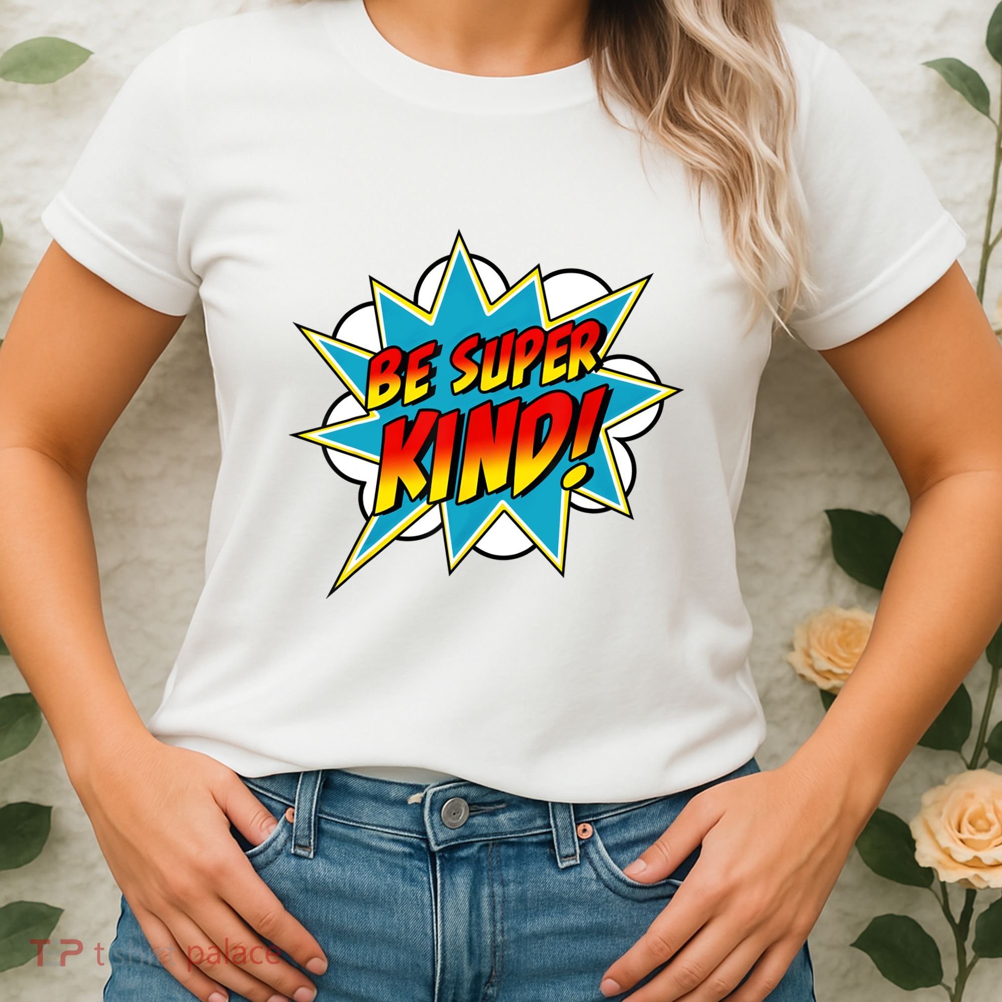 Be Super Kind Kindness Superpower Anti Bullying Comic Women's T-Shirt