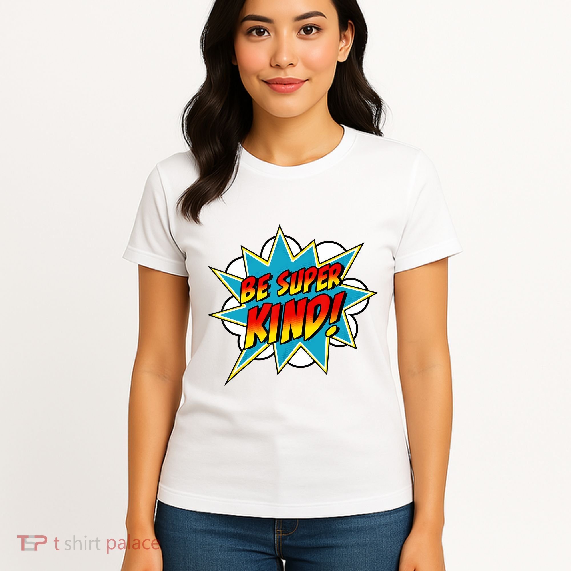 Be Super Kind Kindness Superpower Anti Bullying Comic Women's T-Shirt