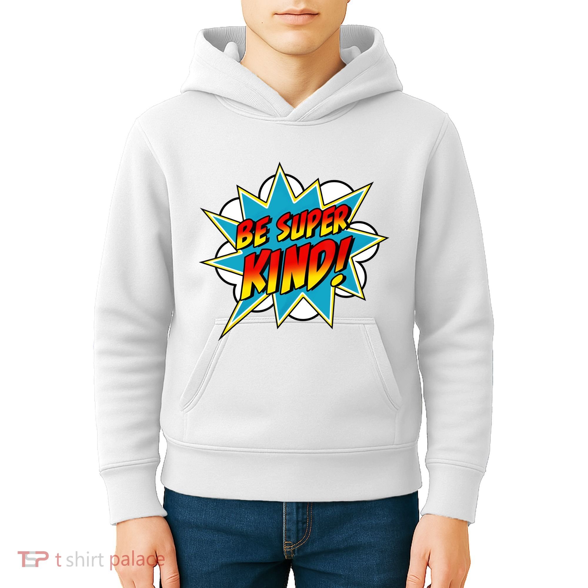 Be Super Kind Kindness Superpower Anti Bullying Comic Kids Hoodie