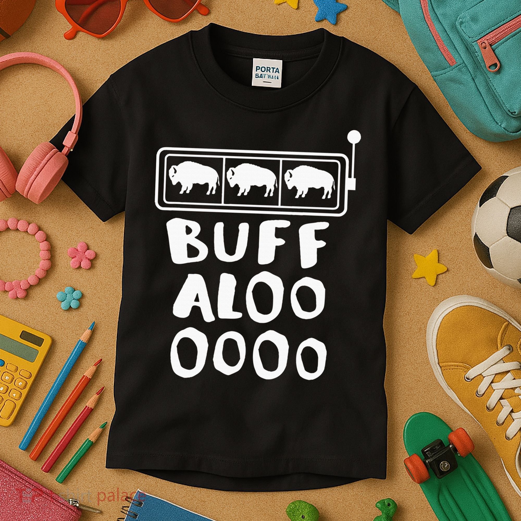 Buffalo Slots Lucky Casino Wear Kids T-Shirt