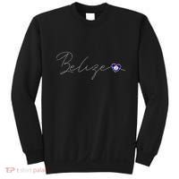 Belize Simple Love Belizean Flag Heart On Belize Sweatshirt thumb 0