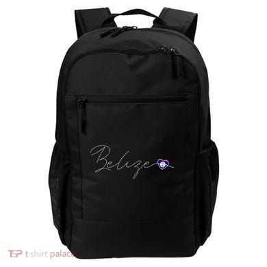 Belize Simple Love Belizean Flag Heart On Belize Backpack
