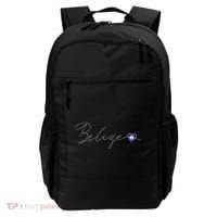 Belize Simple Love Belizean Flag Heart On Belize Backpack thumb 0