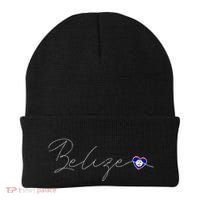 Belize Simple Love Belizean Flag Heart On Belize Beanie thumb 0