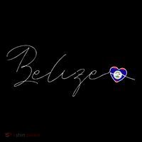 Belize Simple Love Belizean Flag Heart On Belize Coaster thumb 2