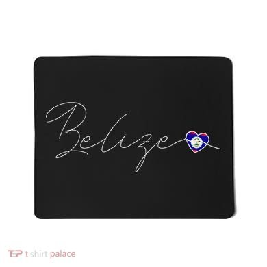 Belize Simple Love Belizean Flag Heart On Belize Mousepad