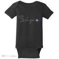 Belize Simple Love Belizean Flag Heart On Belize Baby Bodysuit thumb 0