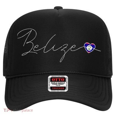 Belize Simple Love Belizean Flag Heart On Belize Hat