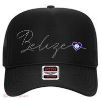 Belize Simple Love Belizean Flag Heart On Belize Hat thumb 0