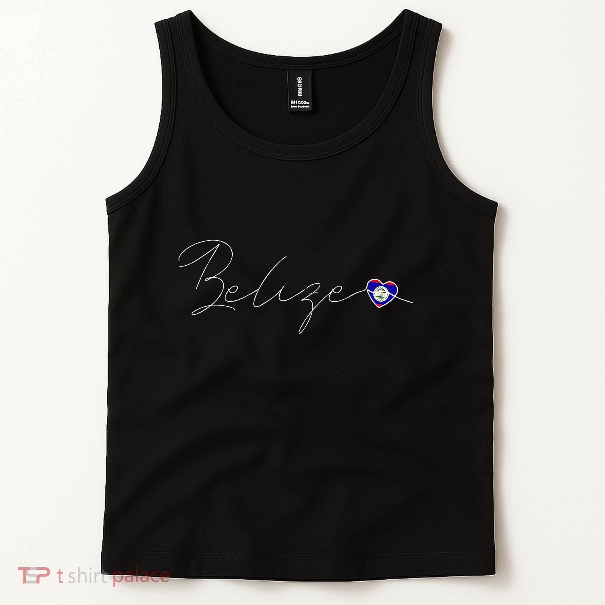 Belize Simple Love Belizean Flag Heart On Belize Tank Top