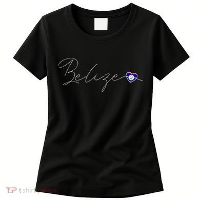 Belize Simple Love Belizean Flag Heart On Belize Women's T-Shirt