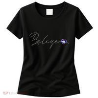 Belize Simple Love Belizean Flag Heart On Belize Women's T-Shirt thumb 0
