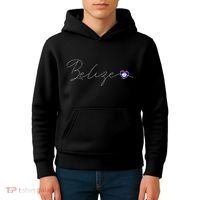 Belize Simple Love Belizean Flag Heart On Belize Kids Hoodie thumb 4