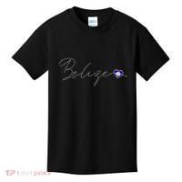 Belize Simple Love Belizean Flag Heart On Belize Kids T-Shirt thumb 0
