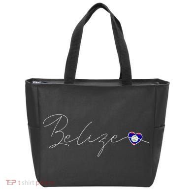 Belize Simple Love Belizean Flag Heart On Belize Tote Bag