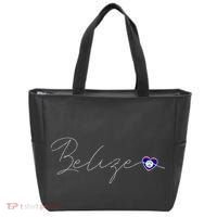 Belize Simple Love Belizean Flag Heart On Belize Tote Bag thumb 0