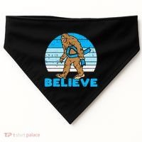 Bigfoot Sasquatch Light Blue Ribbon Prostate Cancer Aware USA-Made Doggie Bandana thumb 0