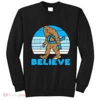 Bigfoot Sasquatch Light Blue Ribbon Prostate Cancer Aware Sweatshirt thumb 0