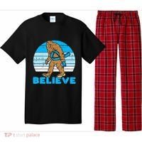 Bigfoot Sasquatch Light Blue Ribbon Prostate Cancer Aware Pajama Set thumb 0